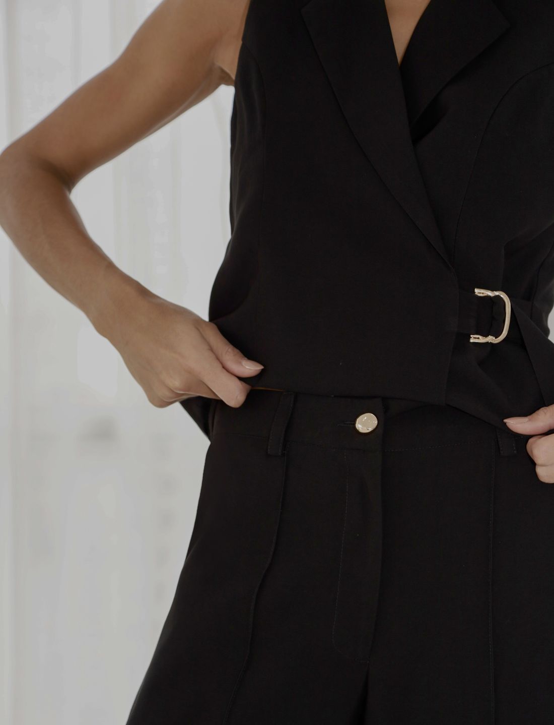 Colete Transpassado Com Fivela - Doce Flor