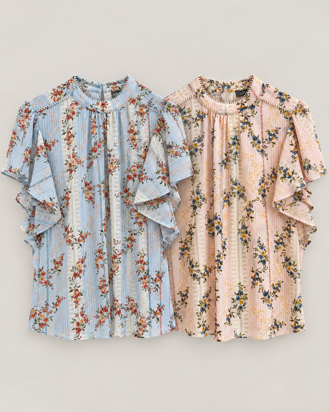 Blusa Floral Manga Jabot - Doce Flor Blusa Floral Manga Jabot - Doce Flor