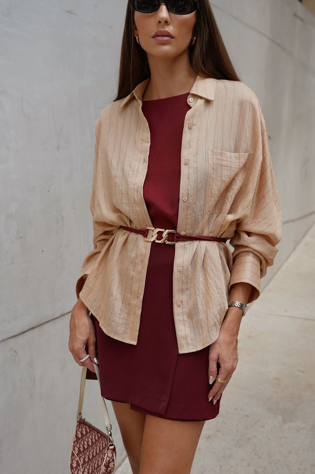 Camisa Alfaiataria Leve Listrada - Doce Flor