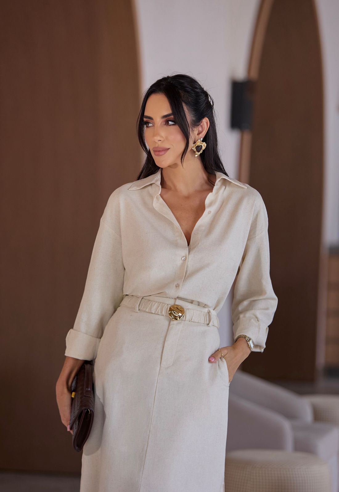 Camisa Viscolinho Botão - Milalai Camisa Viscolinho Botão - Milalai