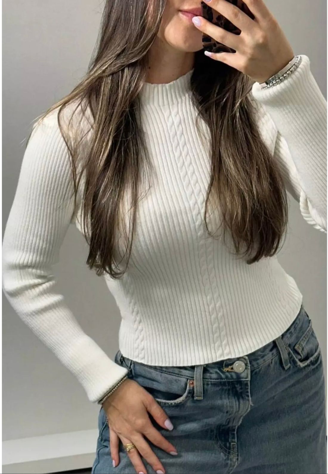 Blusa Tricot Modal Manga Longa Blusa Tricot Modal Manga Longa