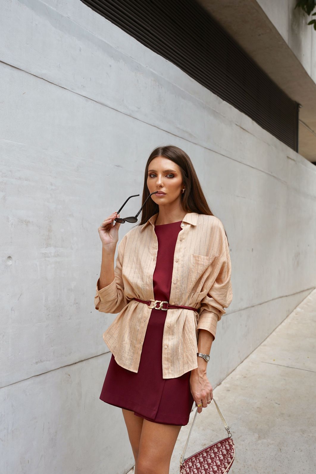 Regata Cinto Roletê Fivela Dourada - Doce Flor