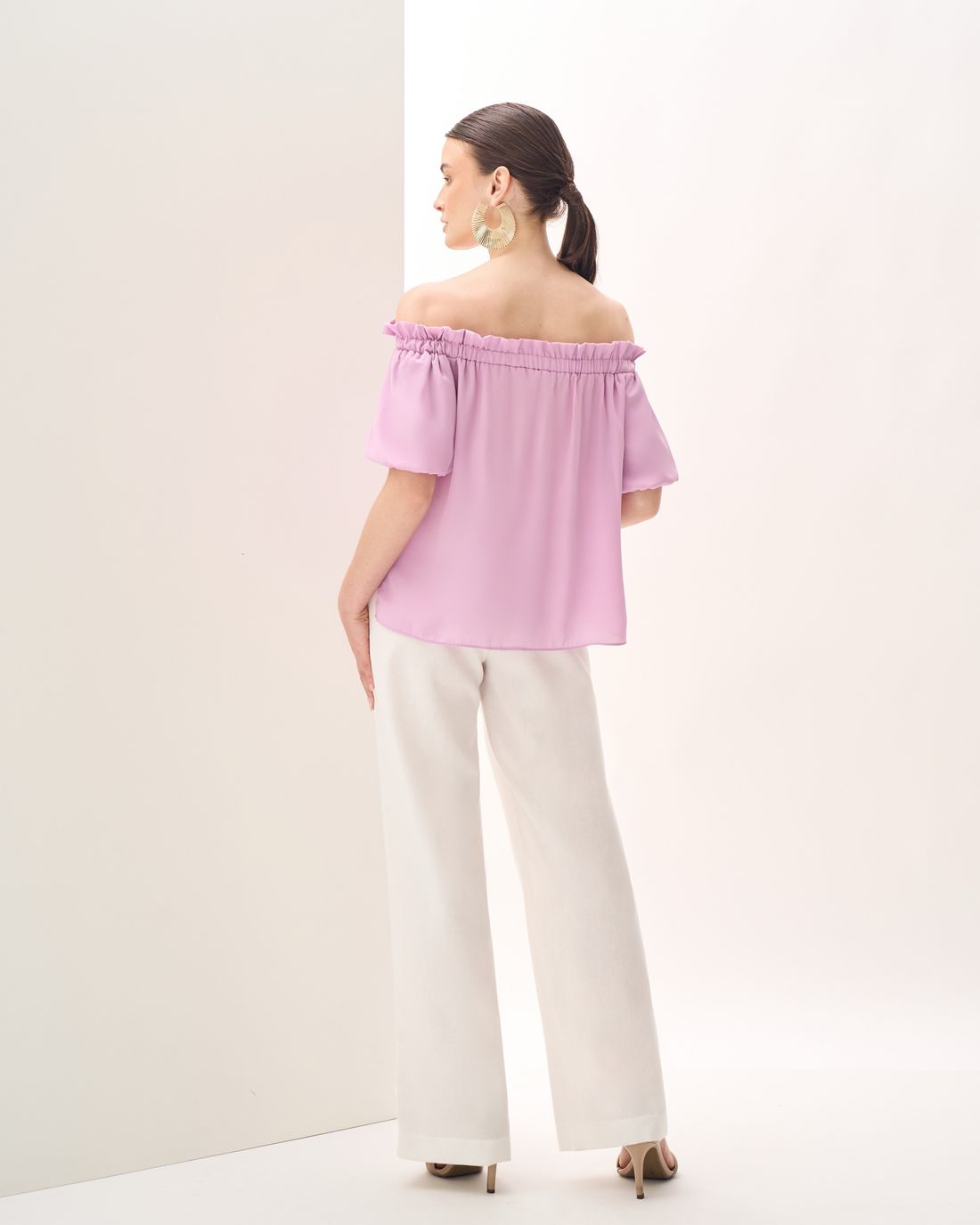 Blusa Crepe Ombro a Ombro - Milalai Blusa Crepe Ombro a Ombro - Milalai