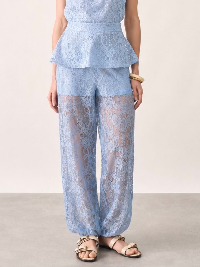 Calça Renda com Transparência - Milalai Calça Renda com Transparência - Milalai