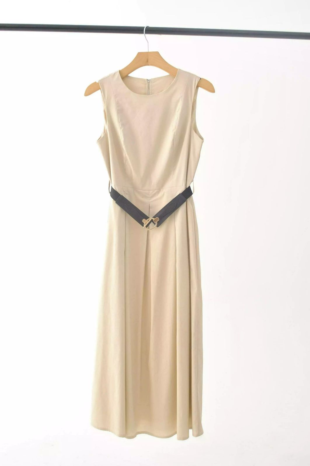 Vestido Tricoline Midi Cinto Vestido Tricoline Midi Cinto