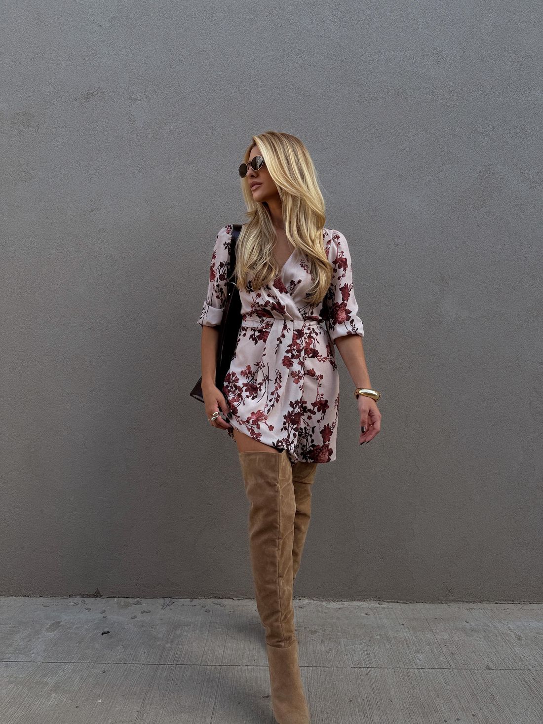 Vestido Curto Transpasse Pregas Floral Print - Donna Ritz Vestido Curto Transpasse Pregas Floral Print - Donna Ritz