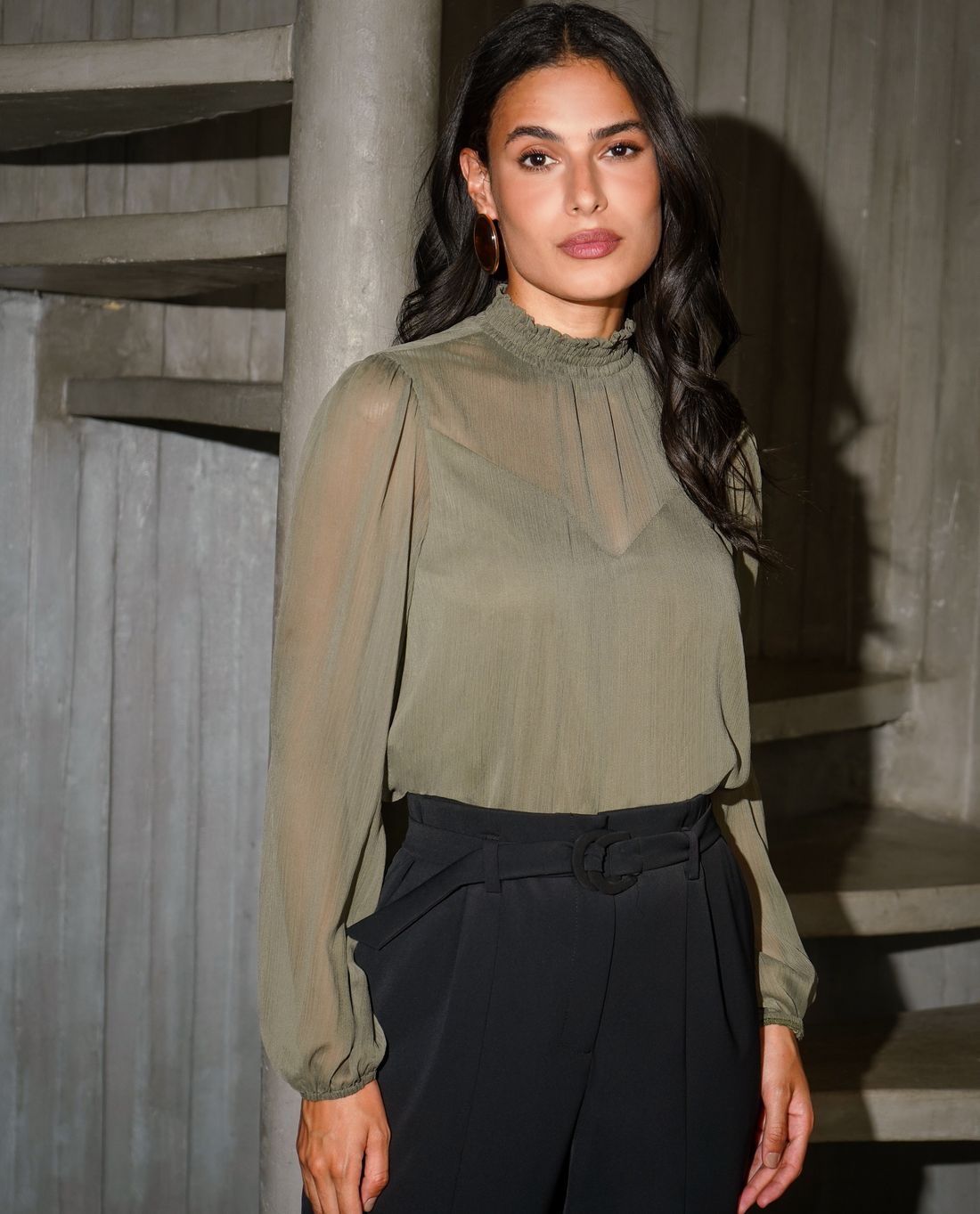 Blusa Yoryu Gola Lastex Manga Longa - Donna Ritz