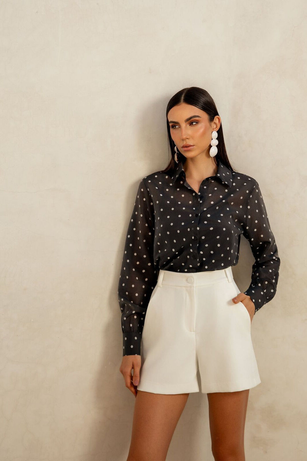 Camisa Liocel Poá - Doce Flor Camisa Liocel Poá - Doce Flor