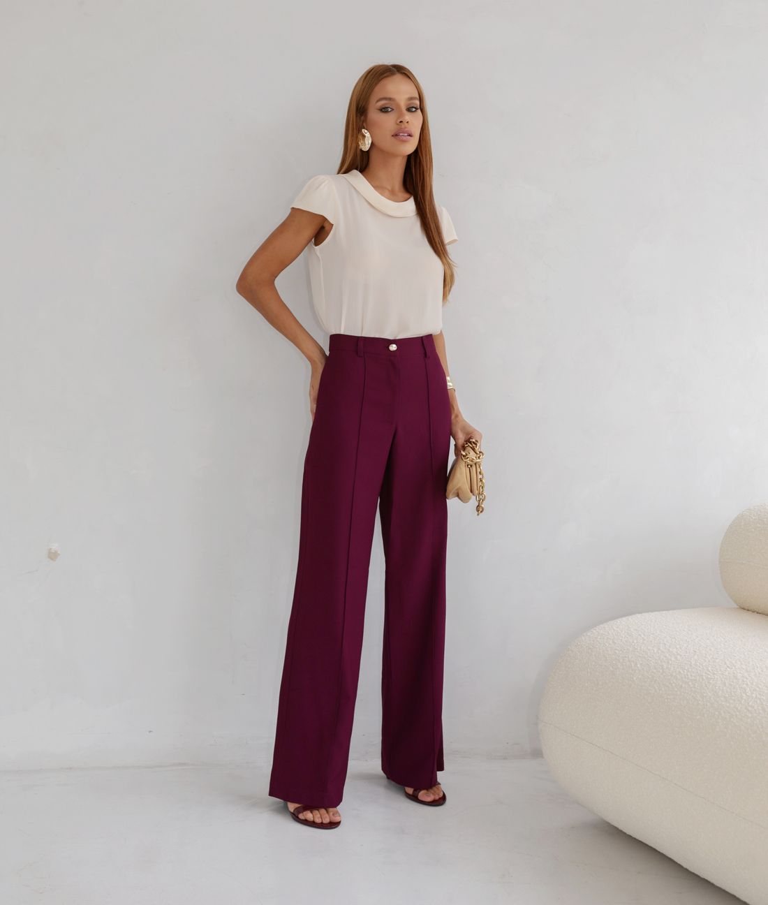 Blusa Crepe Com Gola - Doce Flor