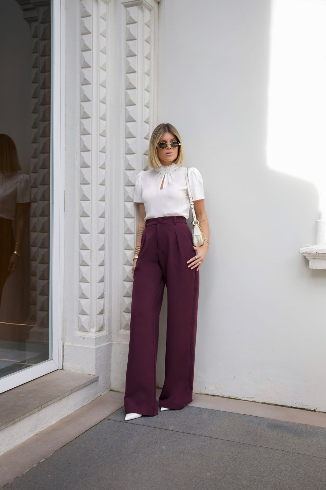 Blusa Crepe Gola Flor - Milalai Blusa Crepe Gola Flor - Milalai