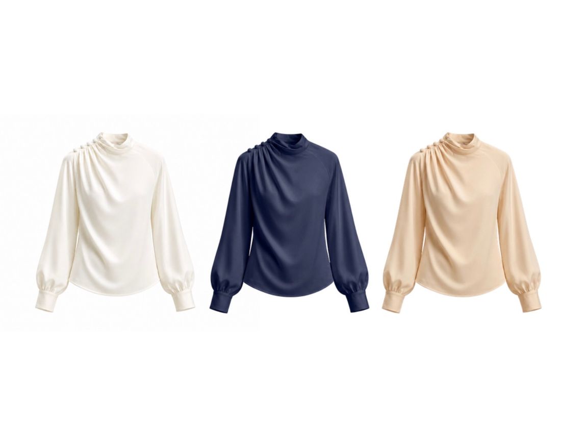 Blusa Acetinada Manga Longa - Doce Flor
