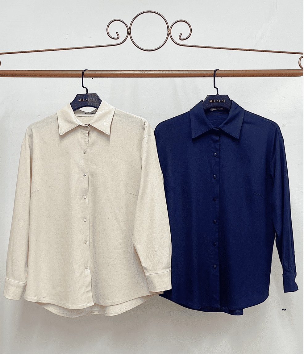 Camisa Viscolinho Botão - Milalai Camisa Viscolinho Botão - Milalai