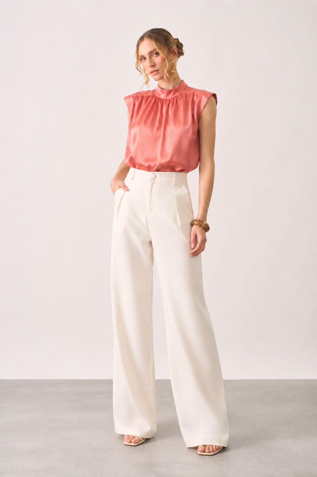 Blusa Crepe Acetinado - Milalai Blusa Crepe Acetinado - Milalai