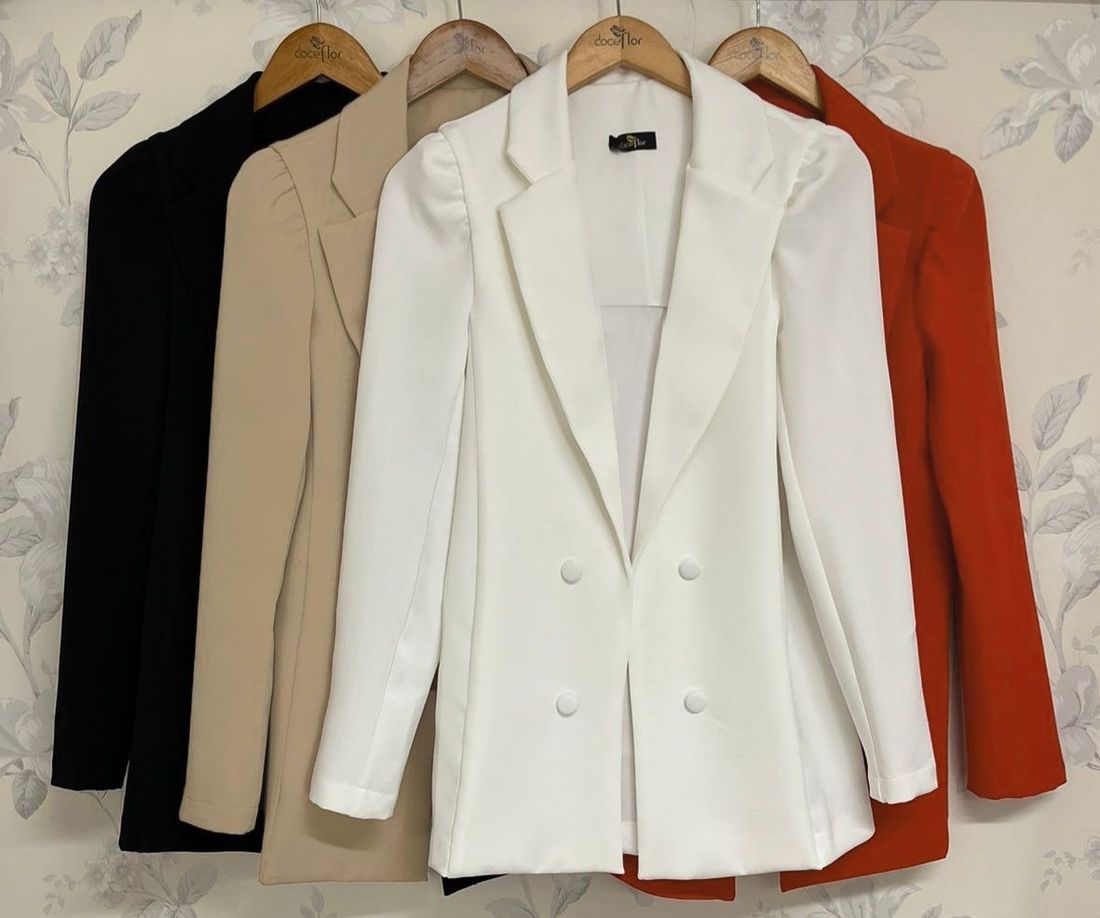 Blazer Alfaiataria Alongado - Doce Flor