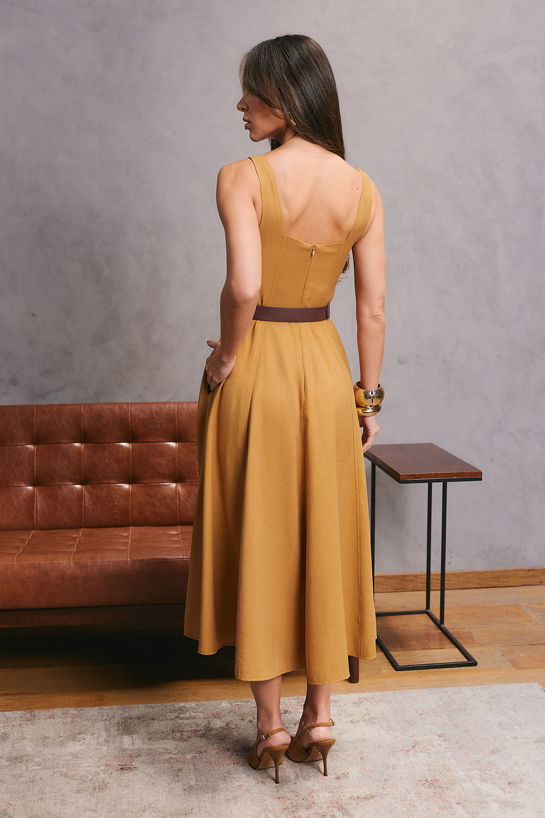 Vestido Evasê Com Recorte - Unique Chic