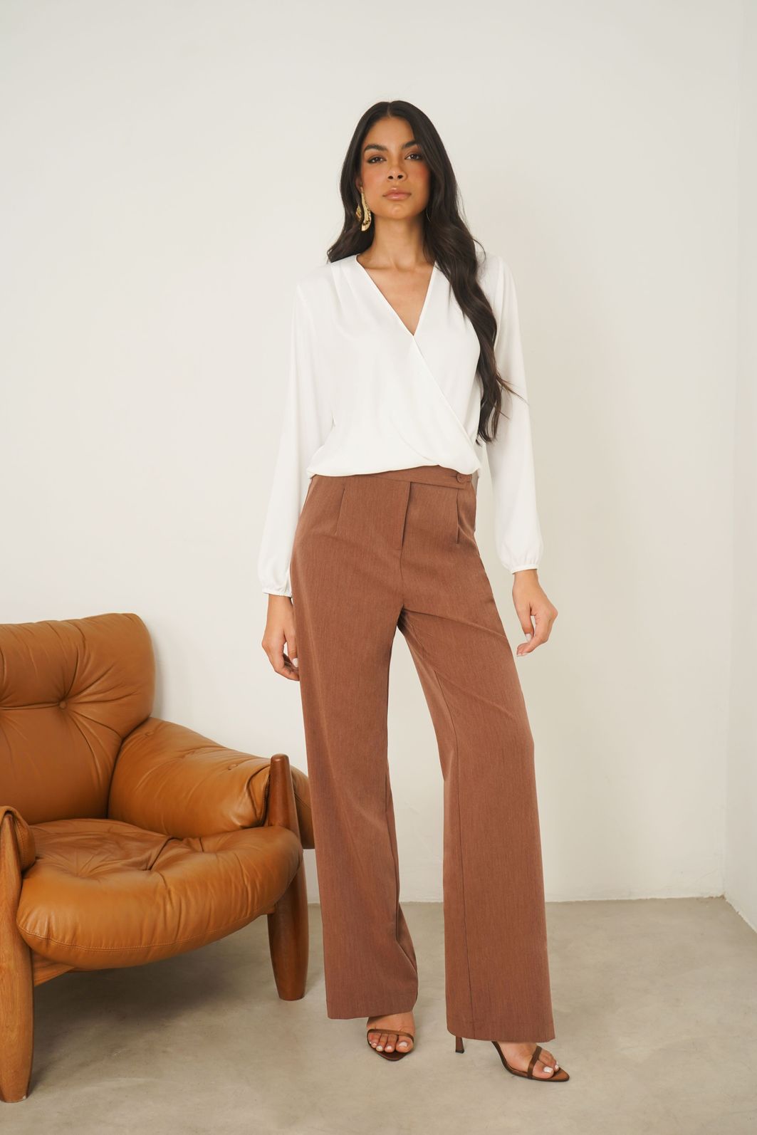 Blusa Transpassado Com Pregas - Donna Ritz Blusa Transpassado Com Pregas - Donna Ritz