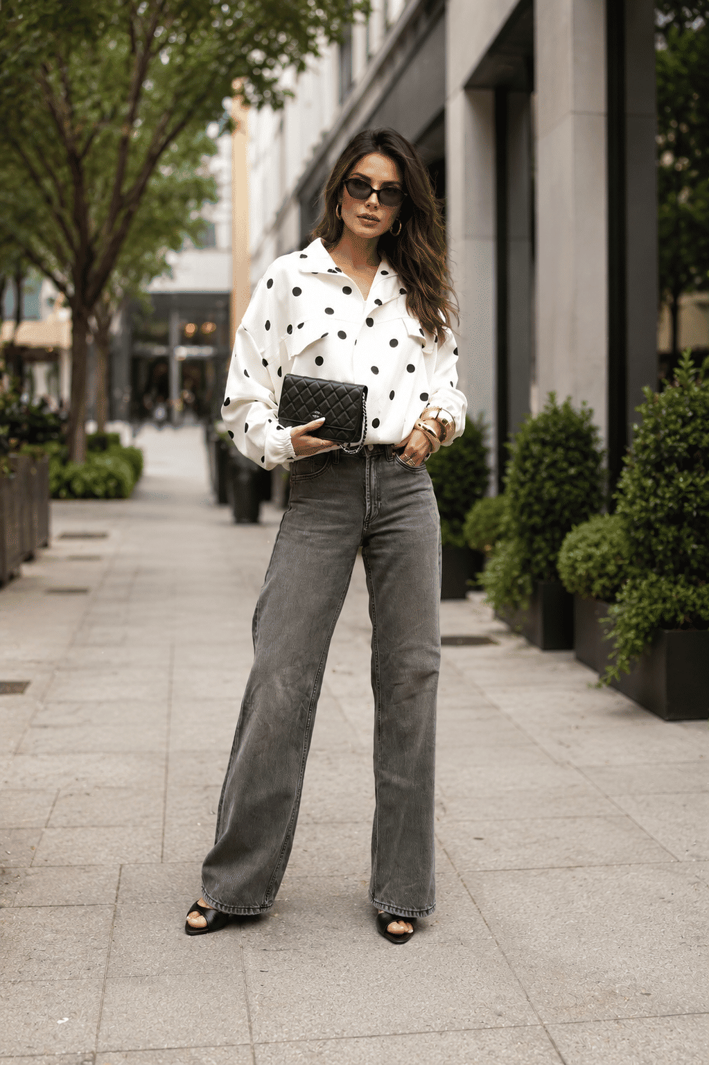 Jaqueta Oversized Poá Jaqueta Oversized Poá