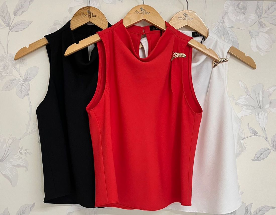 Blusa Degagê Aviamento Dourado - Doce Flor