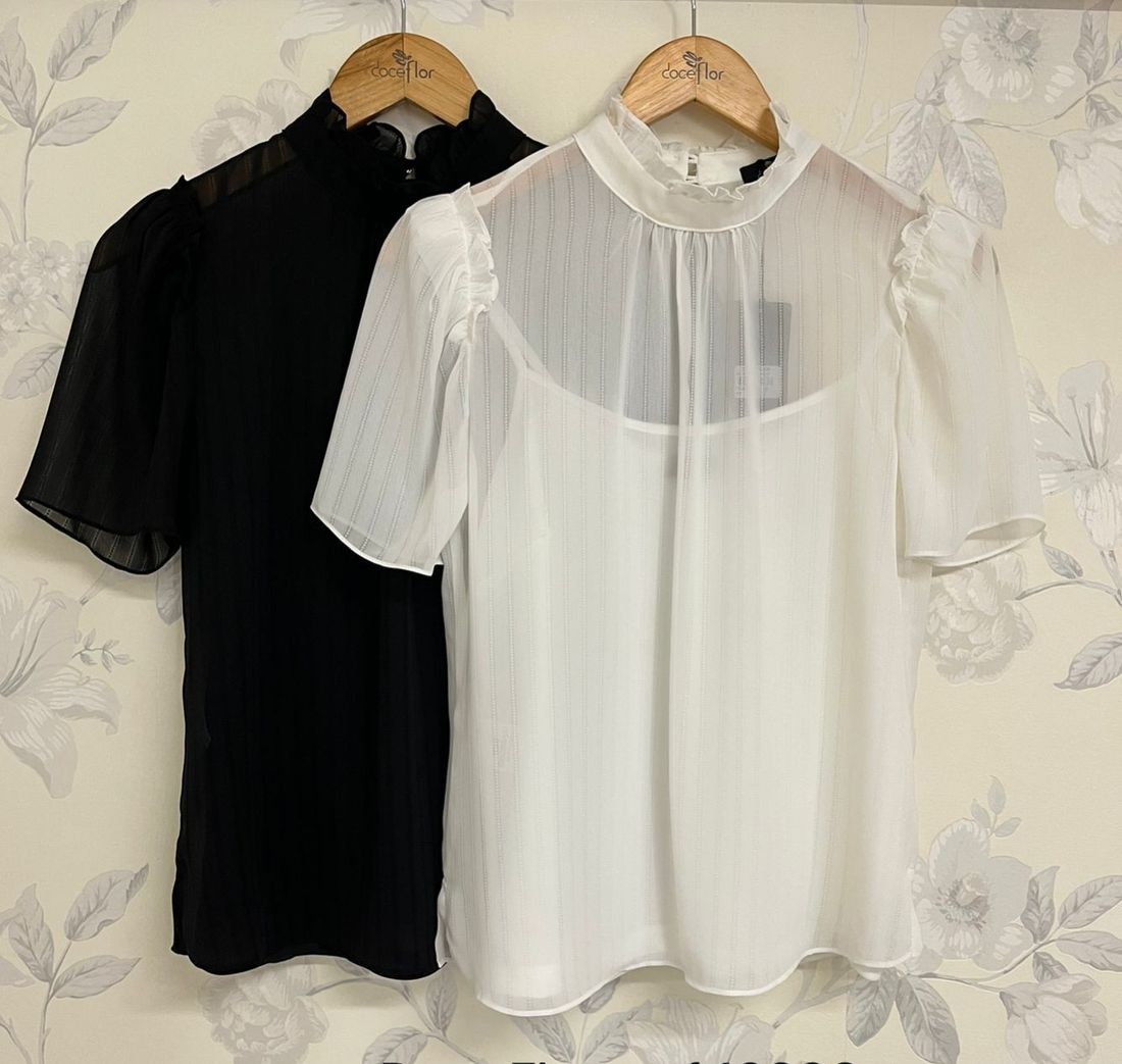 Blusa Gola Alta Com Babadinho -  Doce Flor