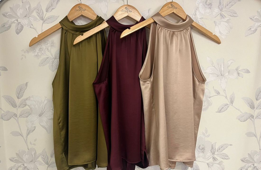 Regata Acetinada Gola Laço - Doce Flor