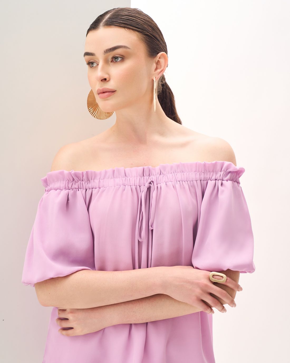 Blusa Crepe Ombro a Ombro - Milalai Blusa Crepe Ombro a Ombro - Milalai