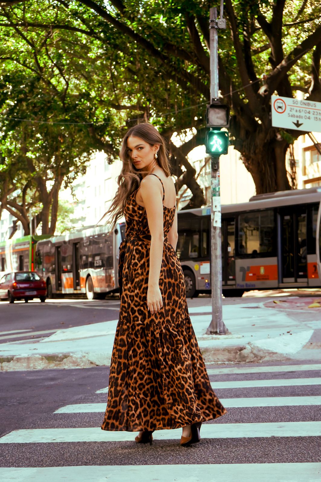 Vestido Longo Degagê Onça - Donna Ritz Vestido Longo Degagê Onça - Donna Ritz