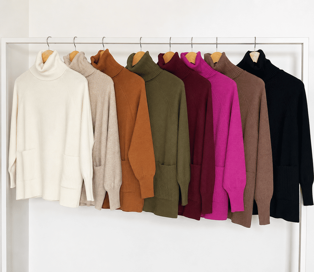 Blusão Feminino em Tricot Modal Gola Alta com Bolsos Blusão Feminino em Tricot Modal Gola Alta com Bolsos