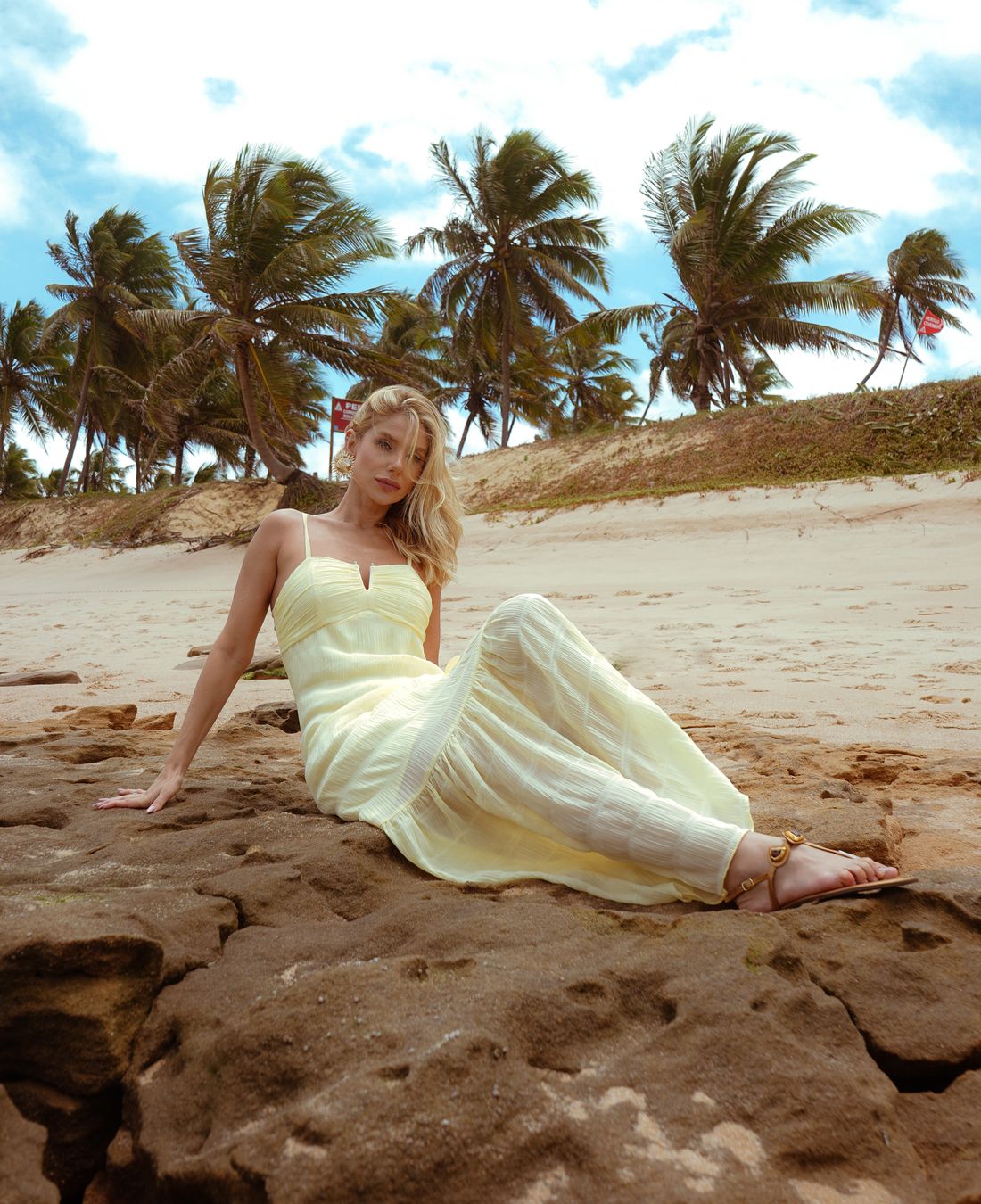 Vestido Longo Chiffon Plissado - Donna Ritz Vestido Longo Chiffon Plissado - Donna Ritz