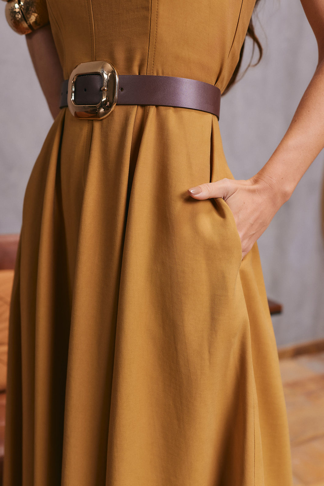 Vestido Evasê Com Recorte - Unique Chic