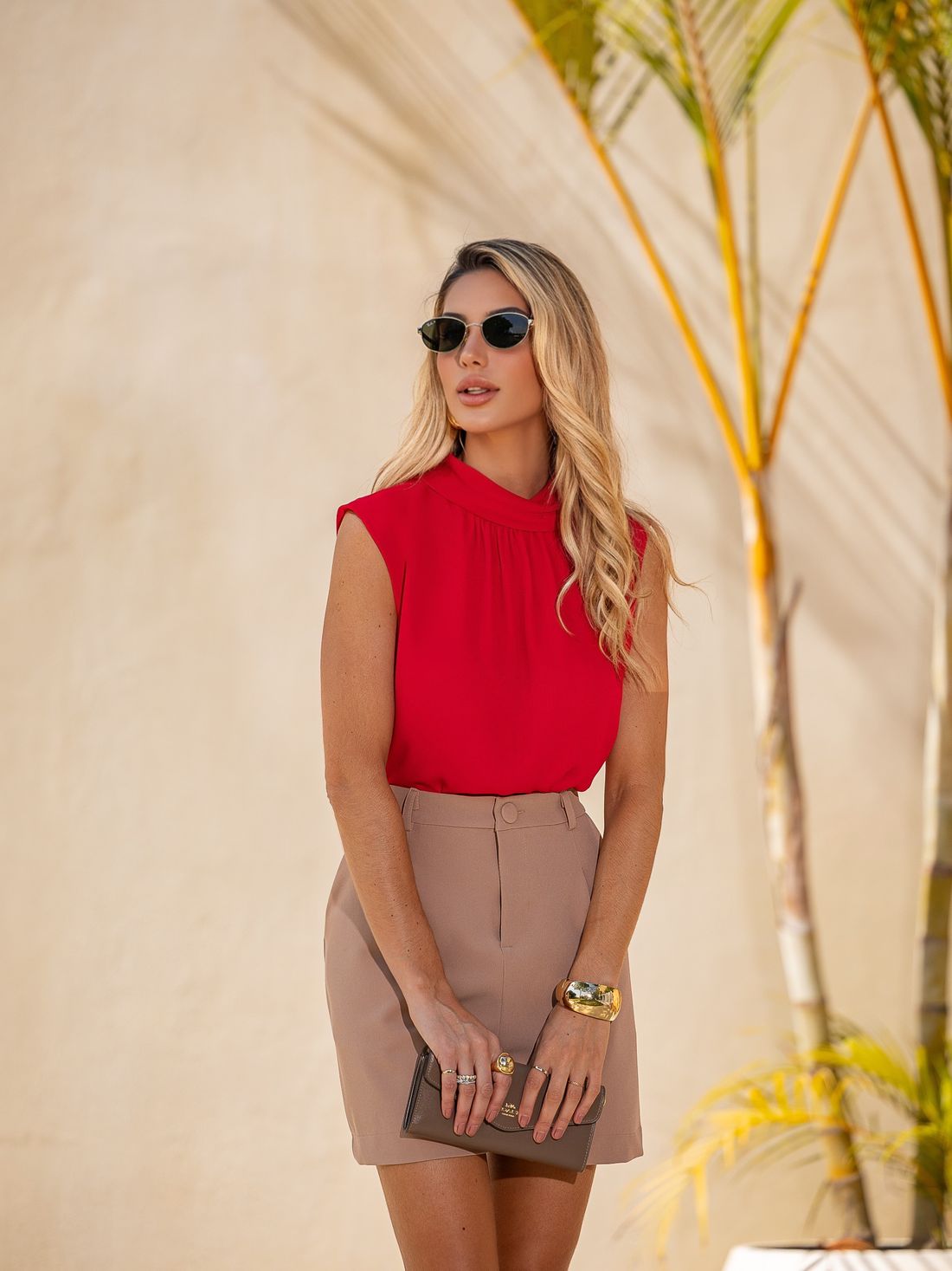 Regata Gola Alta Decote Franzido - Milalai Regata Gola Alta Decote Franzido - Milalai