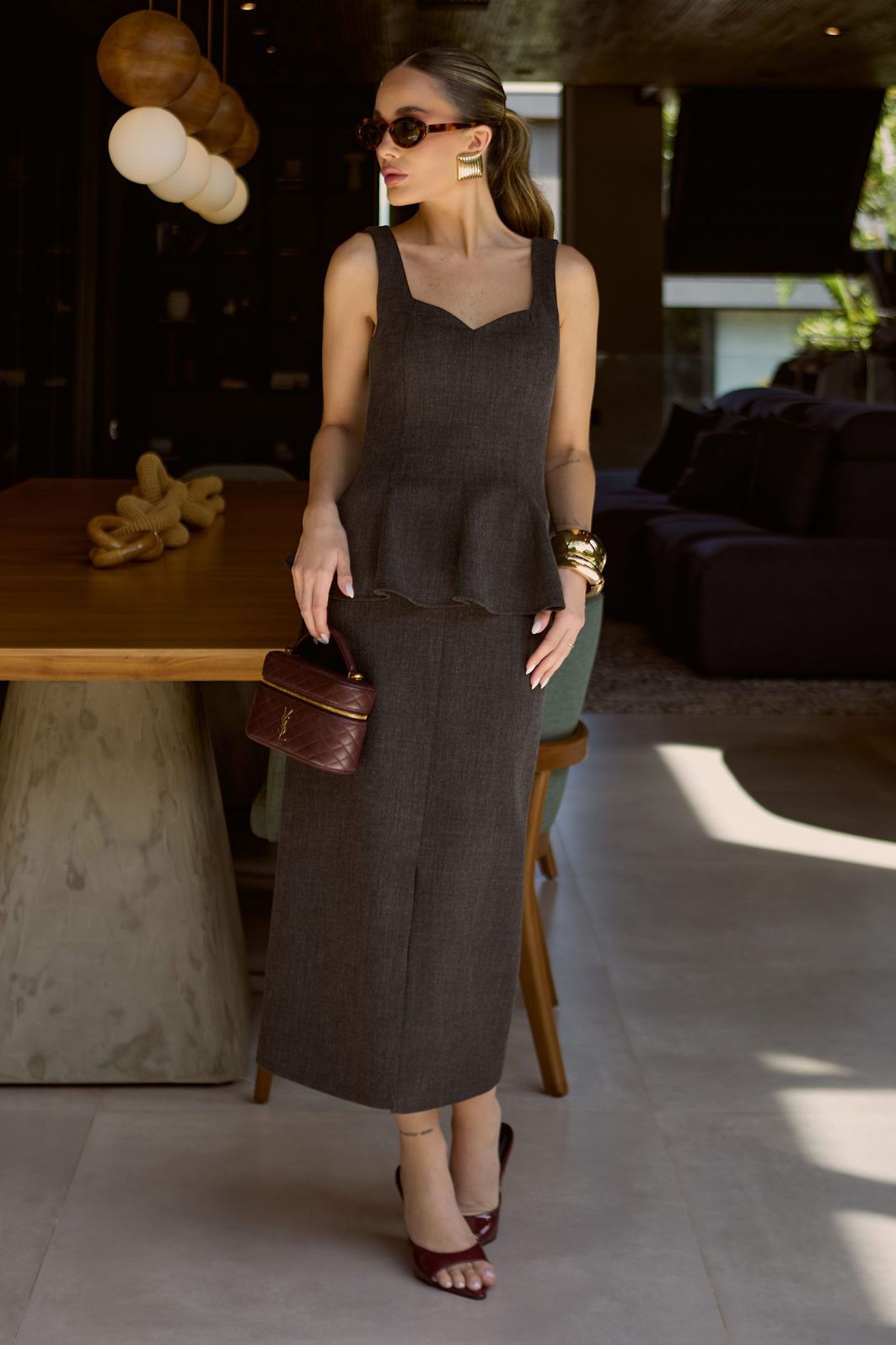 Blusa Fit Peplum - Unique Chic Blusa Fit Peplum - Unique Chic