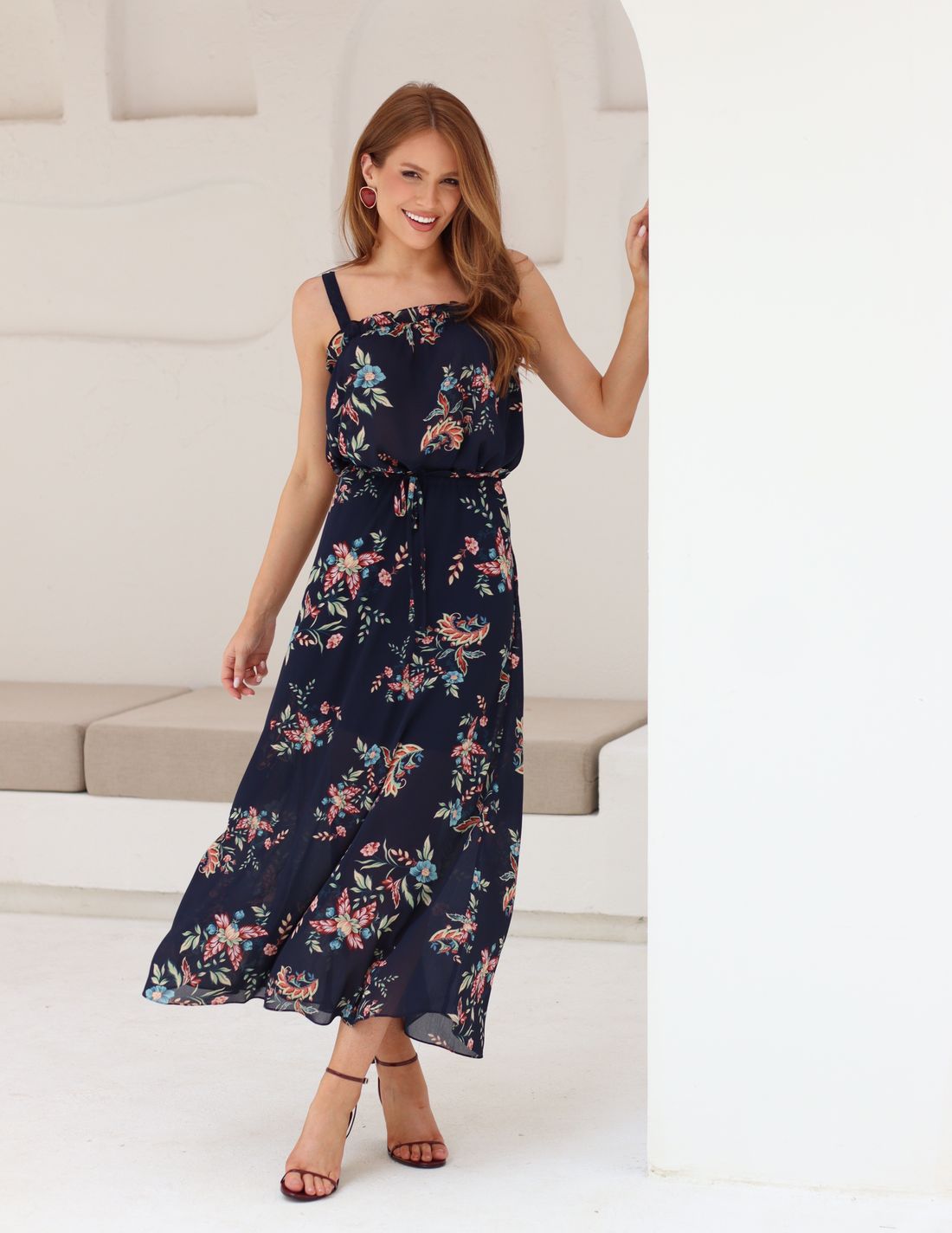 Conjunto Crepe Regata e Saia Floral - Doce Flor