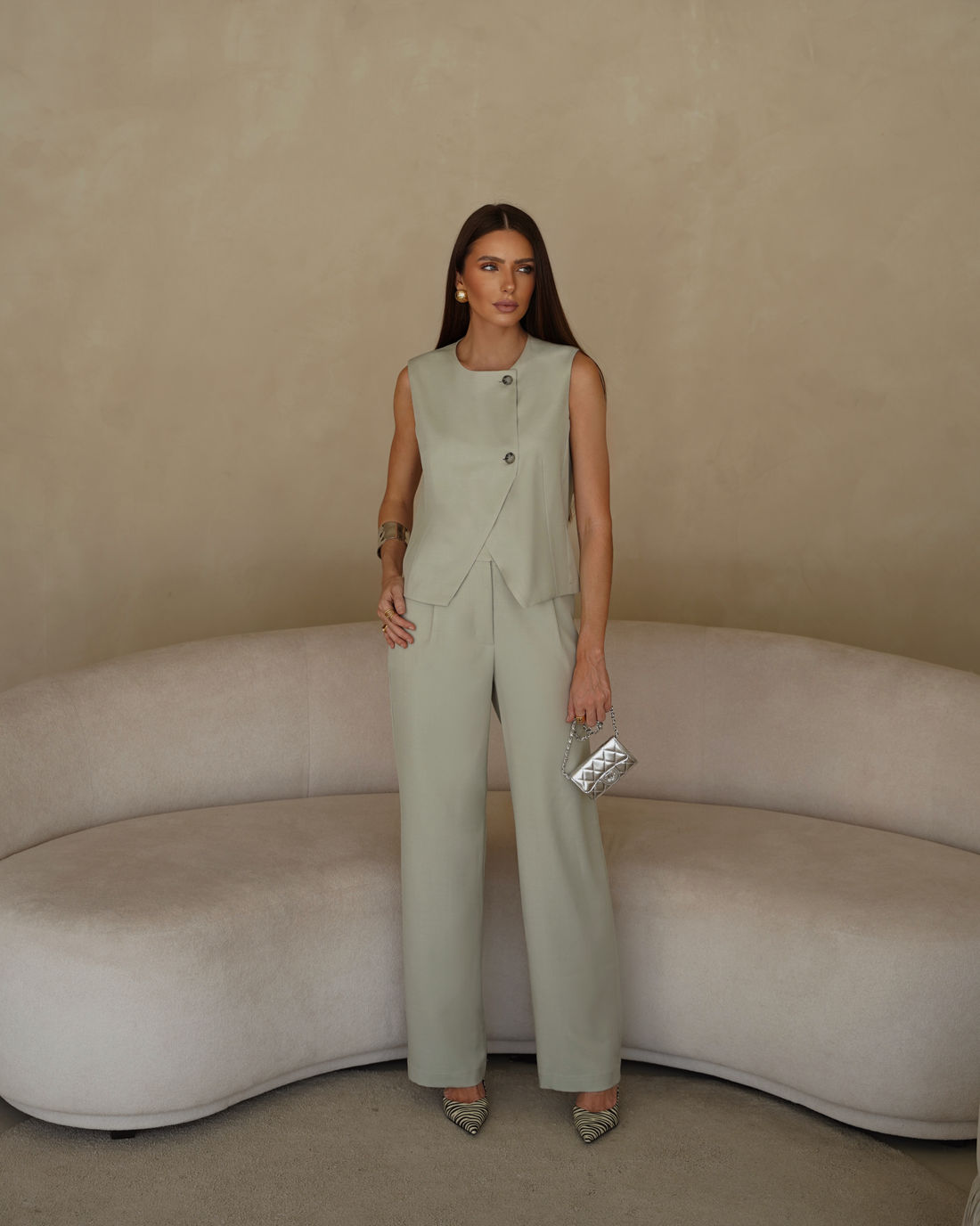 Colete Transpassado Botões - Doce Flor