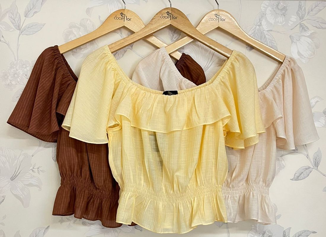 Blusa Ombro a Ombro Babados - Doce Flor