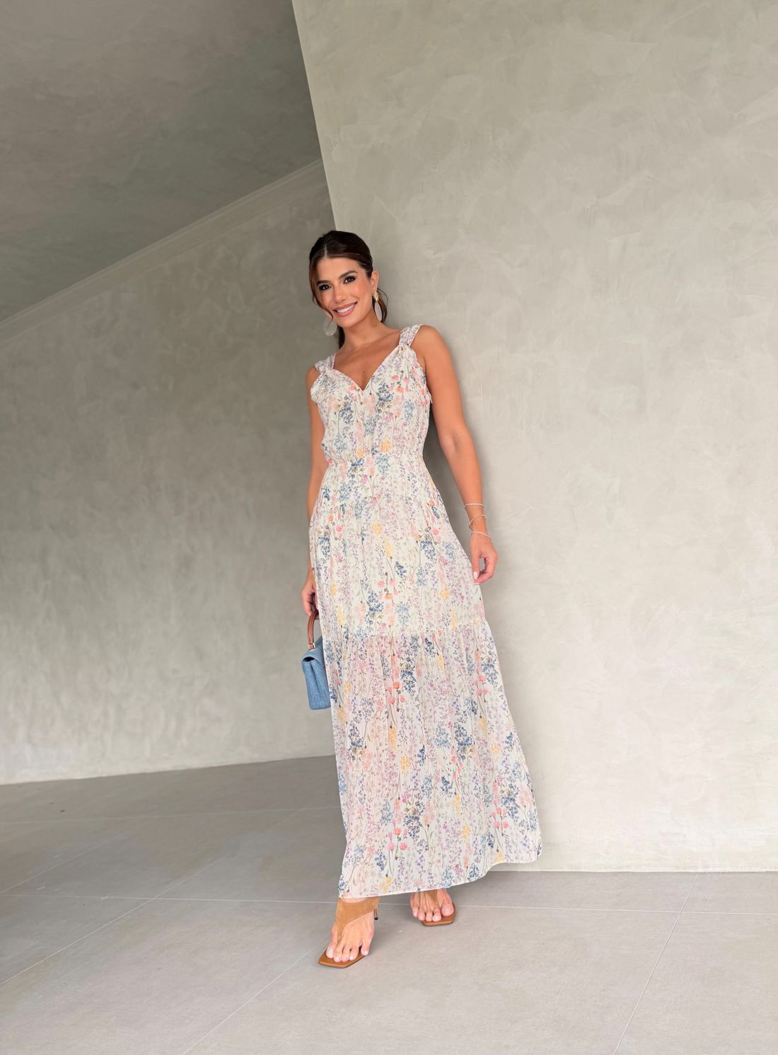 Vestido Alça Elo Yoryu Estampa Exclusiva - Donna Ritz Vestido Alça Elo Yoryu Estampa Exclusiva - Donna Ritz