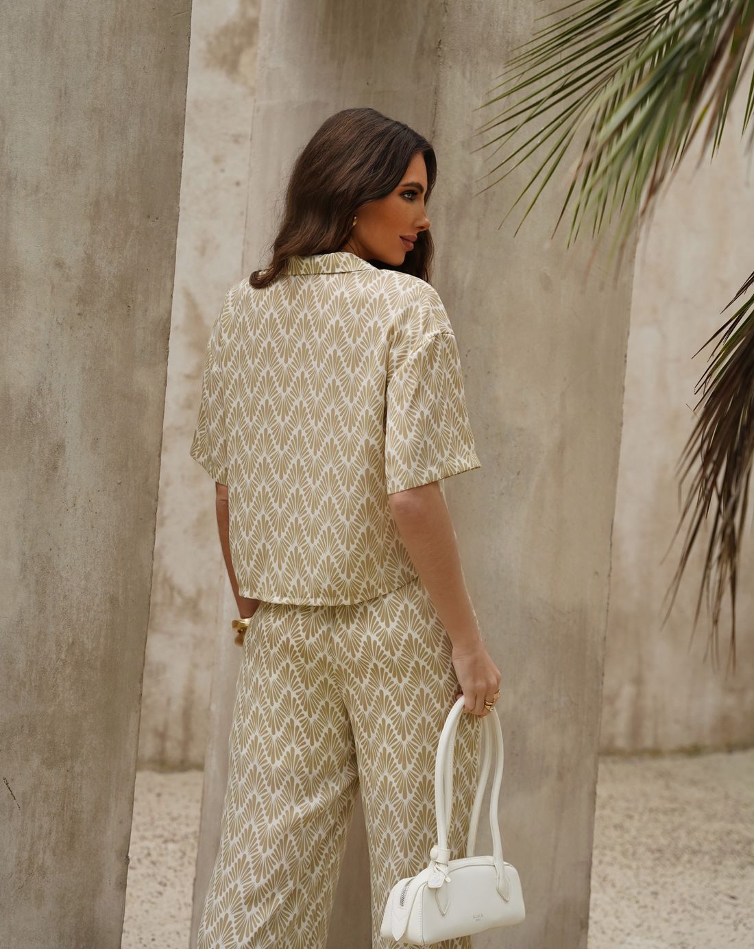 Calça Wide Leg Estampado - Doce Flor