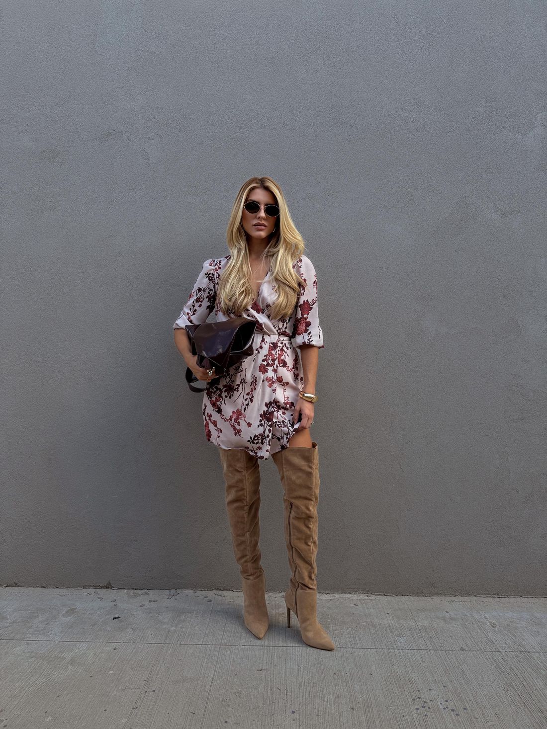 Vestido Curto Transpasse Pregas Floral Print - Donna Ritz Vestido Curto Transpasse Pregas Floral Print - Donna Ritz