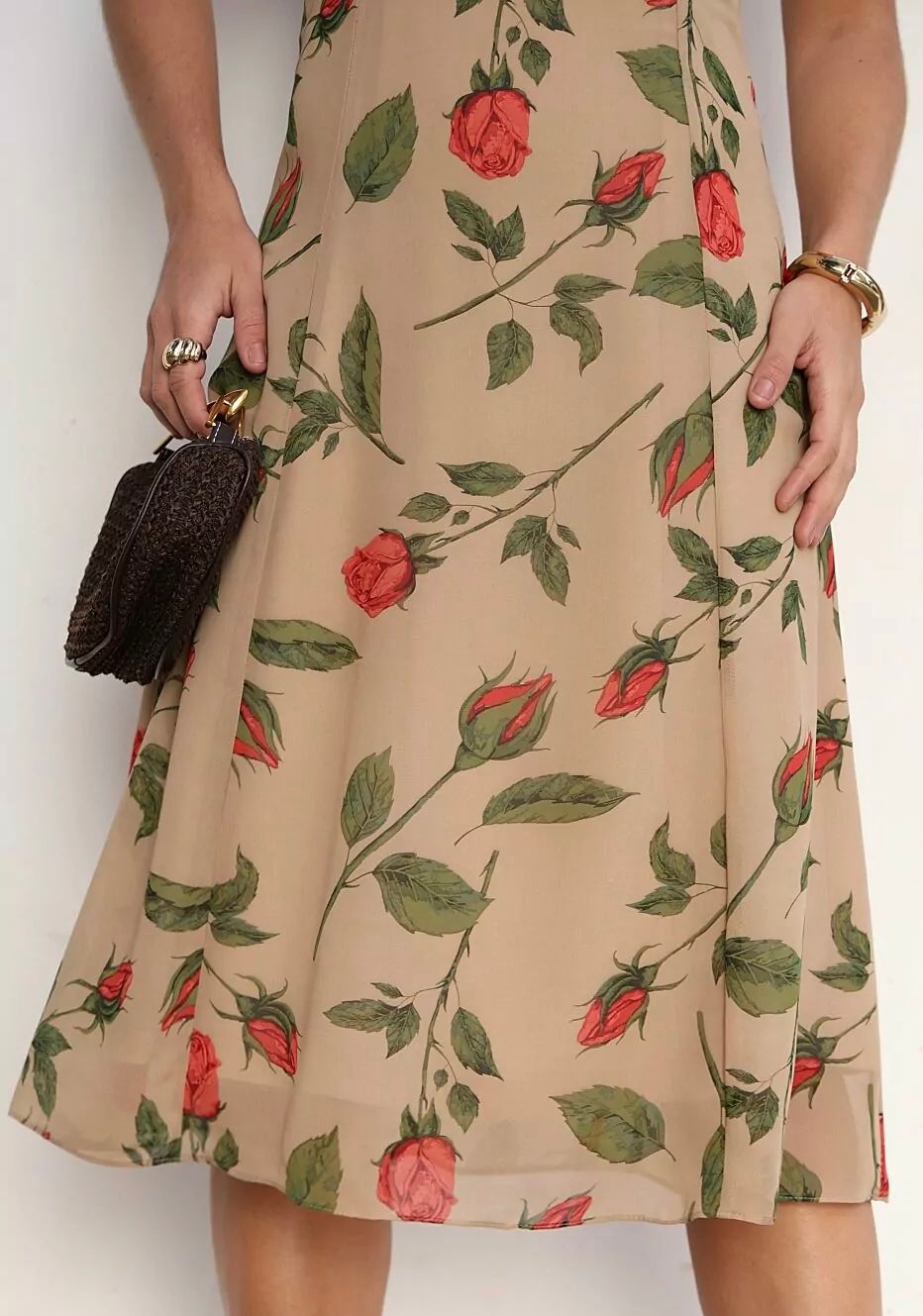 Vestido Midi Alça Floral - Doce Flor