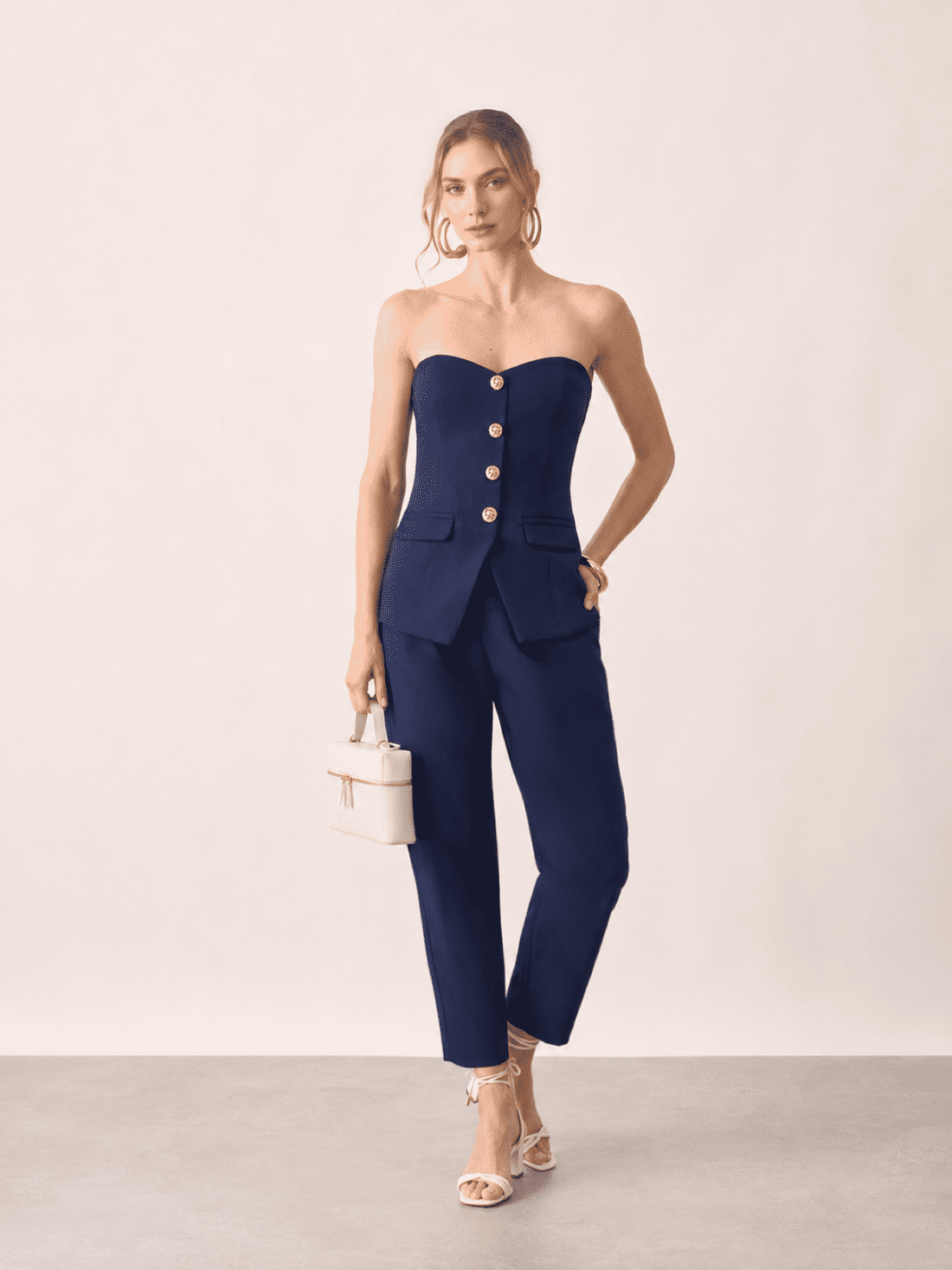 Calça Alfaiataria Pregas com Bolso - Milalai Calça Alfaiataria Pregas com Bolso - Milalai