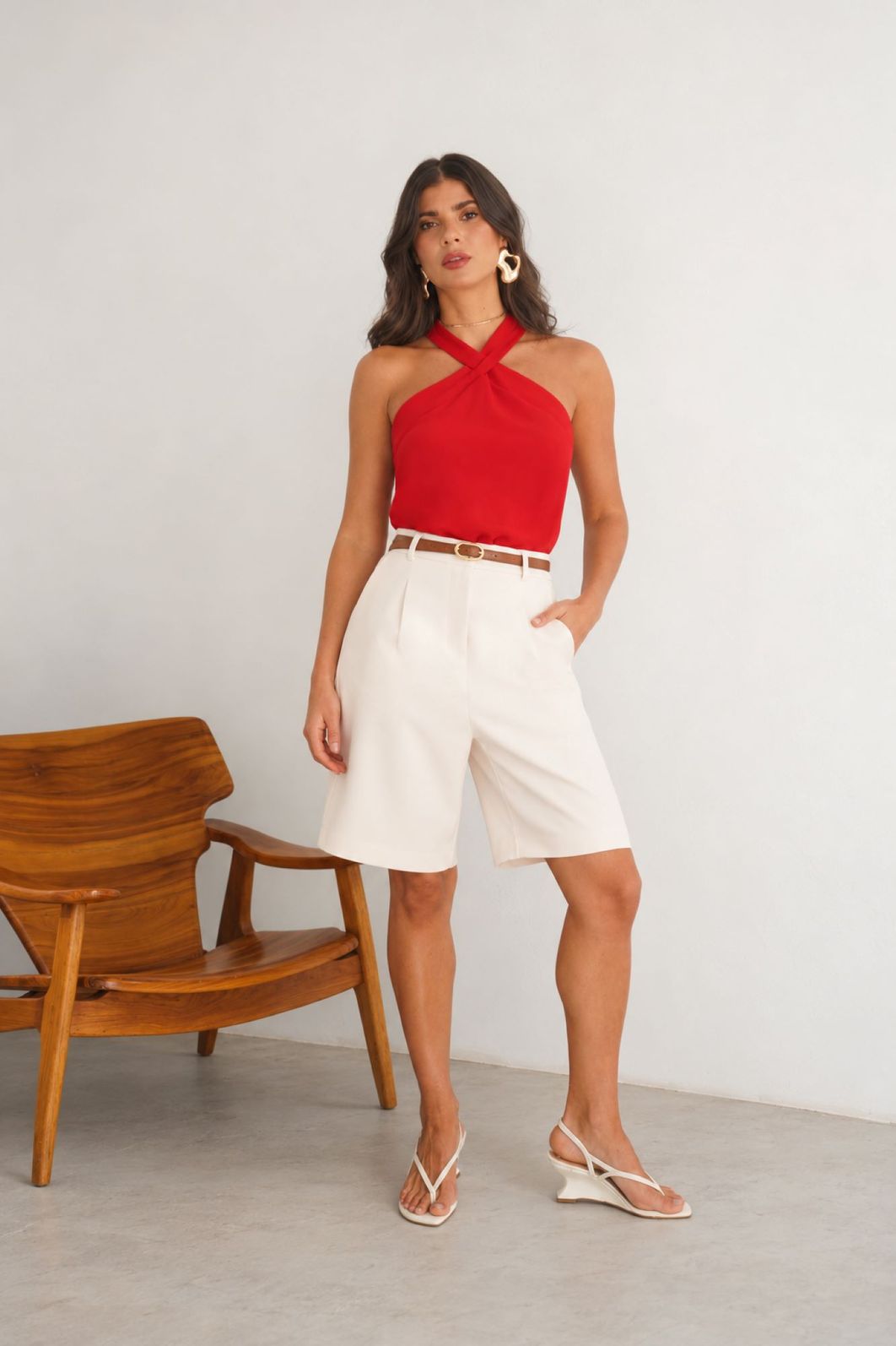Regata Halter Yoryu Decote Cruzado - Donna Ritz