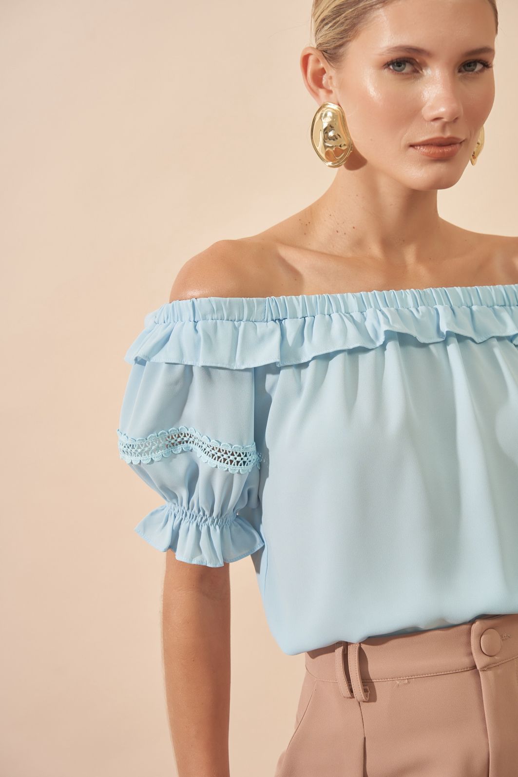 Blusa Ombro a Ombro Babados - Milalai Blusa Ombro a Ombro Babados - Milalai