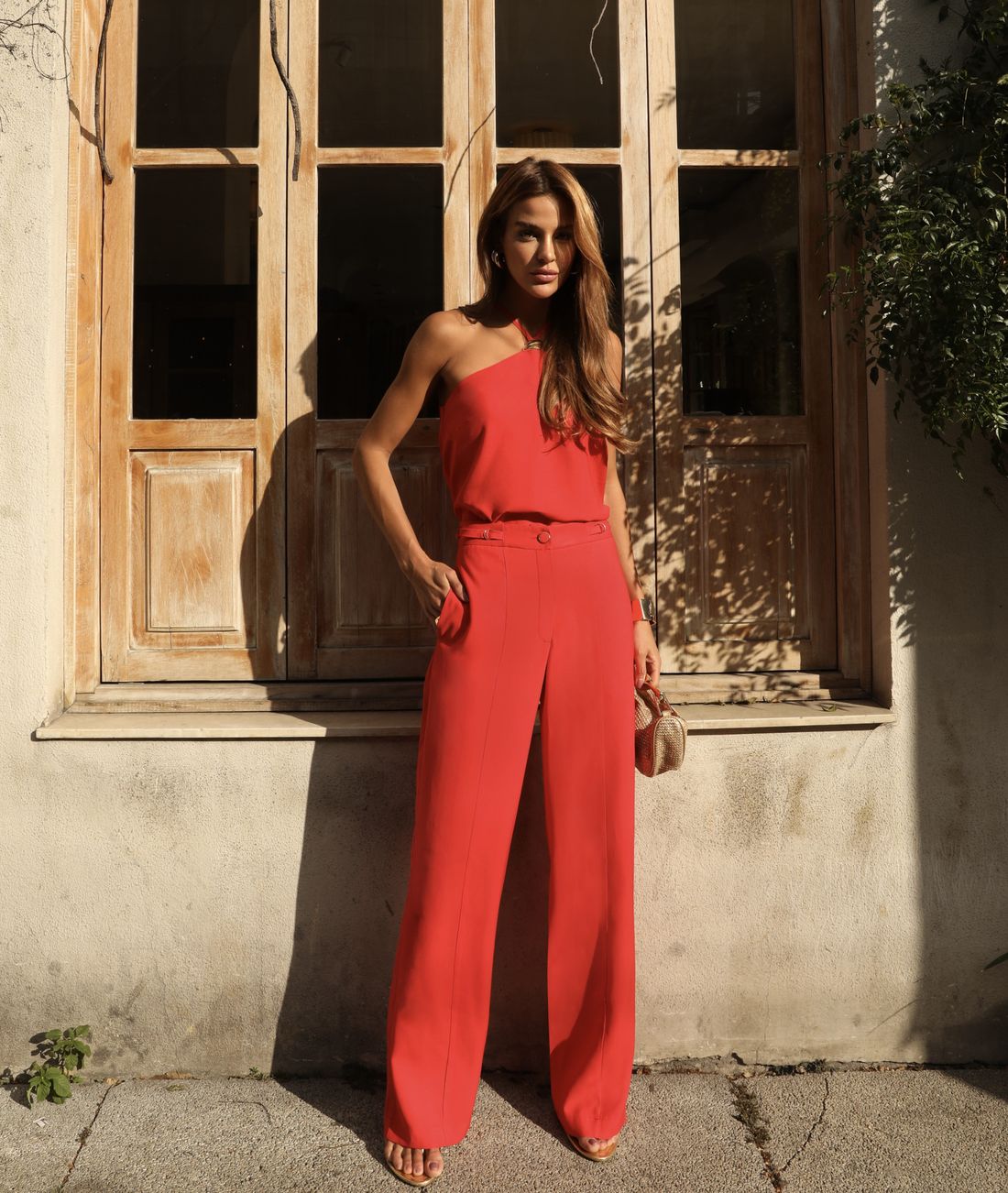 Calça Wide Leg Argola Cós - Doce Flor Calça Wide Leg Argola Cós - Doce Flor