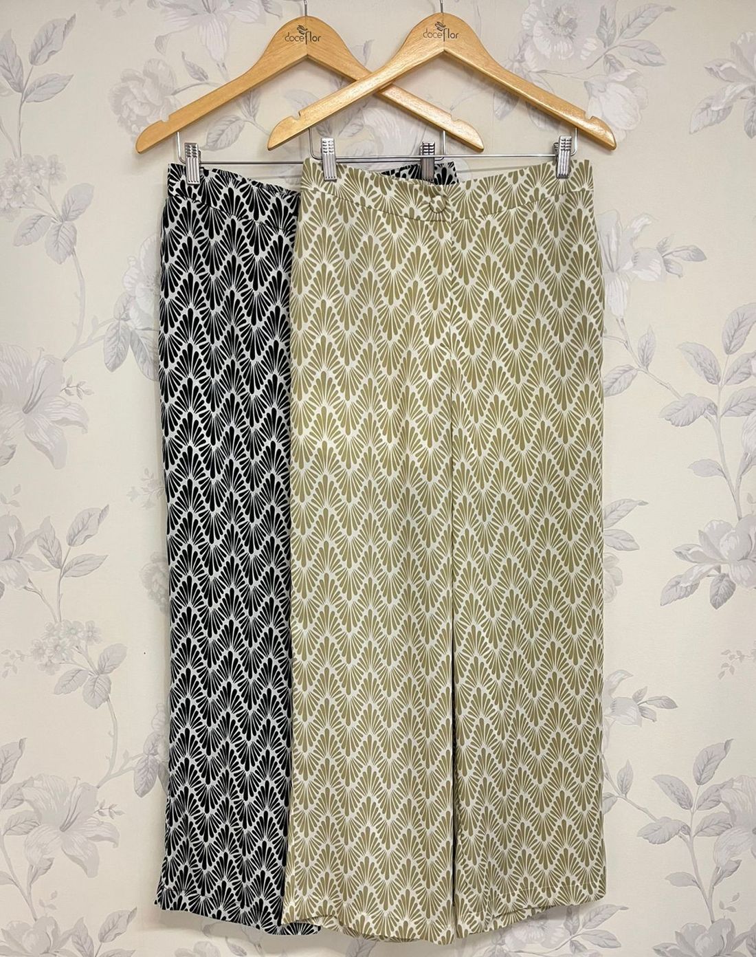 Calça Wide Leg Estampado - Doce Flor