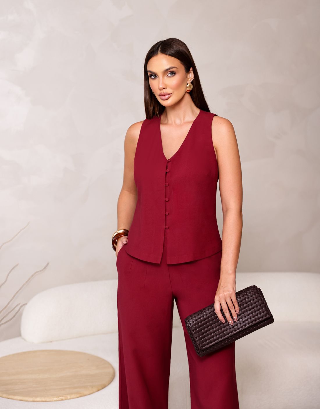 Colete Decote V - Doce Flor Colete Decote V - Doce Flor