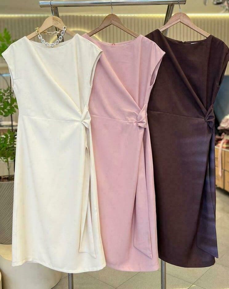 Vestido Viscose Midi Detalhe Nó Vestido Viscose Midi Detalhe Nó