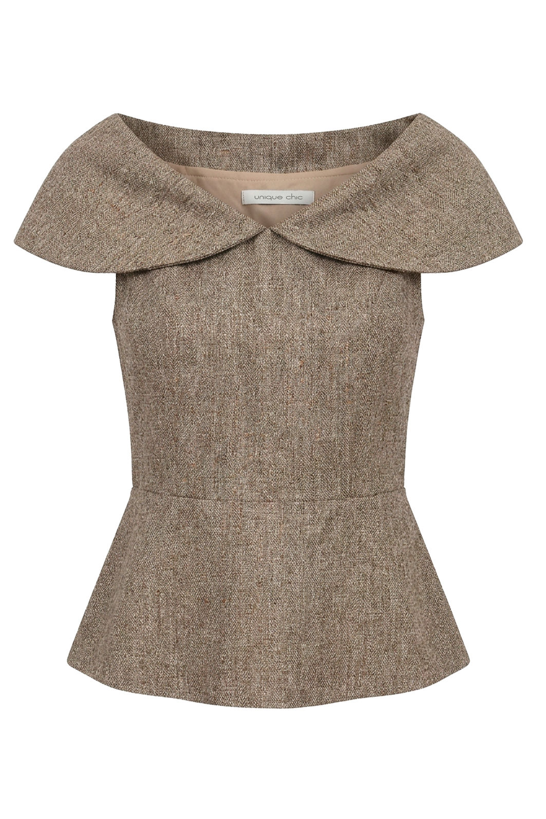 Blusa Tweed Peplum - Unique Chic Blusa Tweed Peplum - Unique Chic
