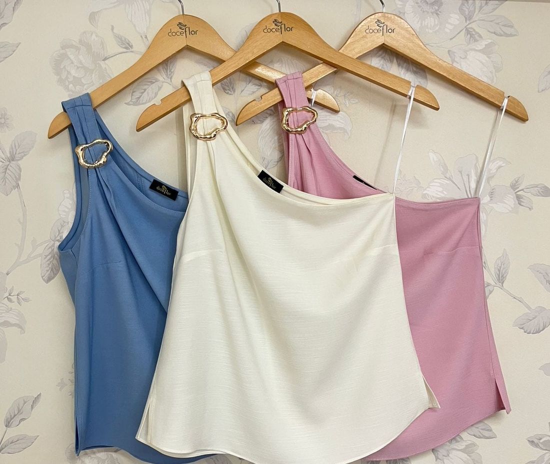 Blusa Ombro Ùnico Com Fívela - Doce Flor