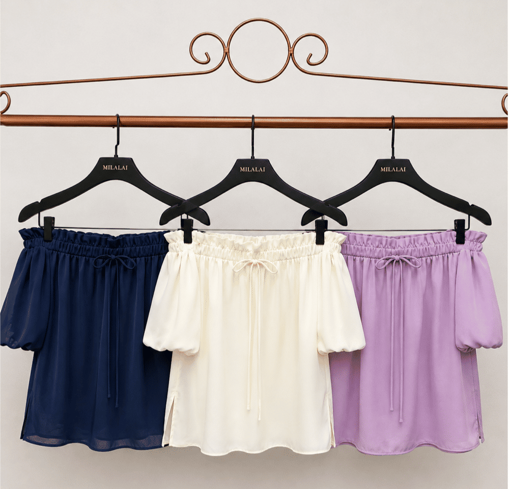 Blusa Crepe Ombro a Ombro - Milalai Blusa Crepe Ombro a Ombro - Milalai