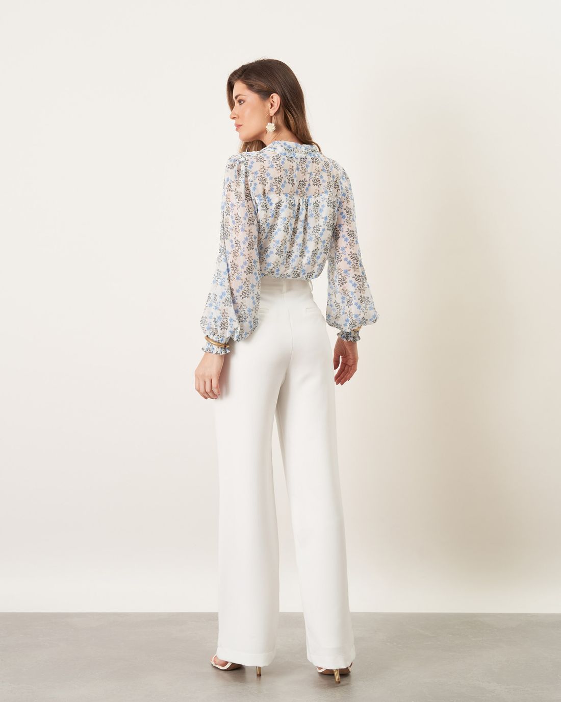 Blusa Estampada Floral Com Laço - Milalai Blusa Estampada Floral Com Laço - Milalai