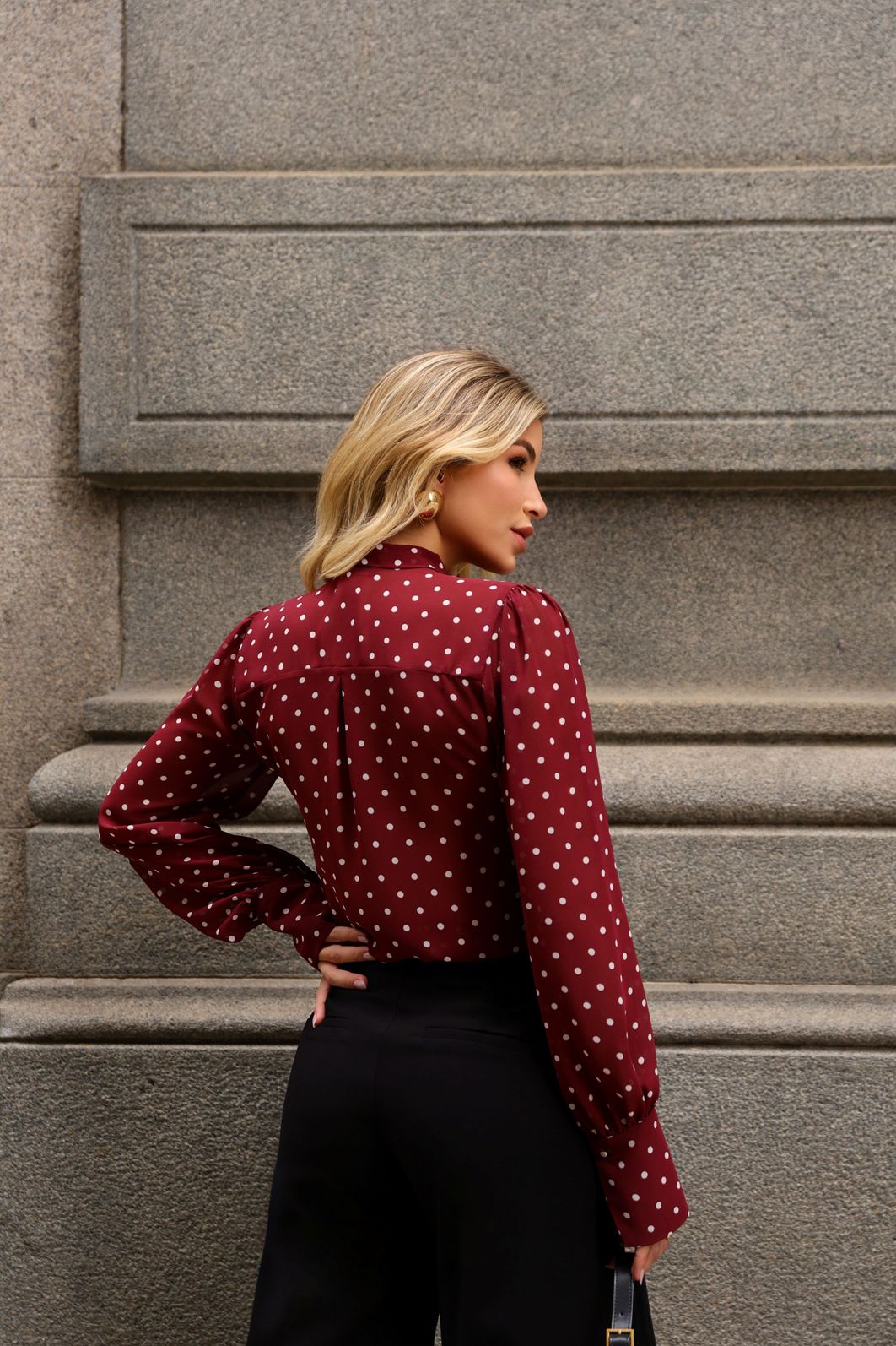 Blusa Crepe Manga Longa Poás - Doce Flor